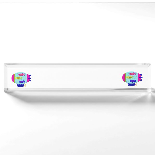 Zebra Fish in a Zeppelin Nameplate (Front)