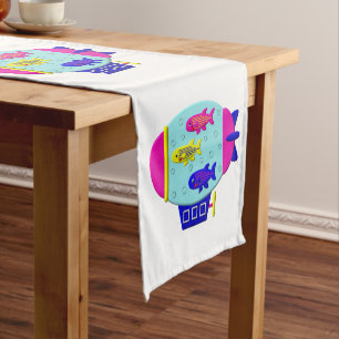 Zebra Fish in a Zeppelin Short Table Runner