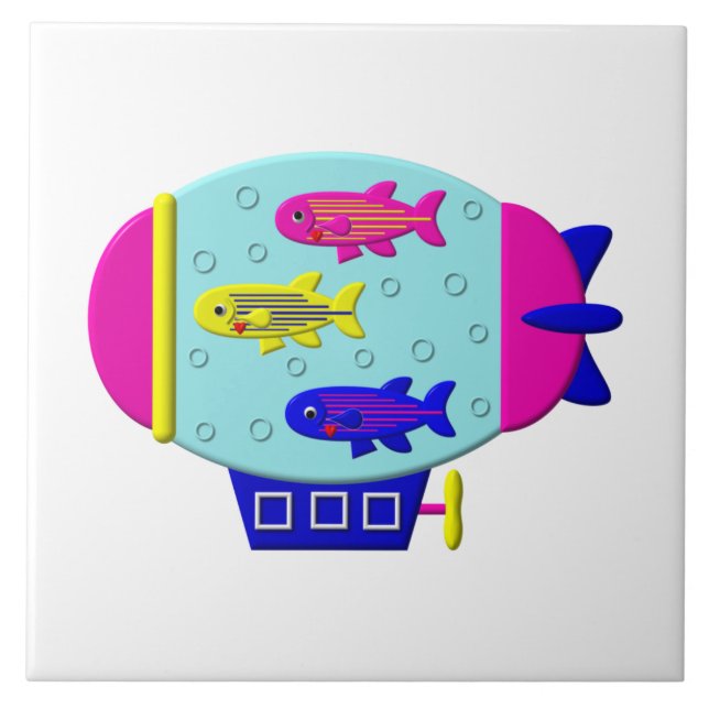 Zebra Fish in a Zeppelin Tile (Front)