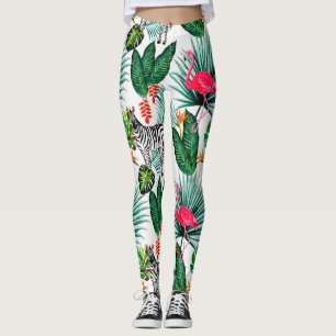 Zebra & Flamingo Leggings