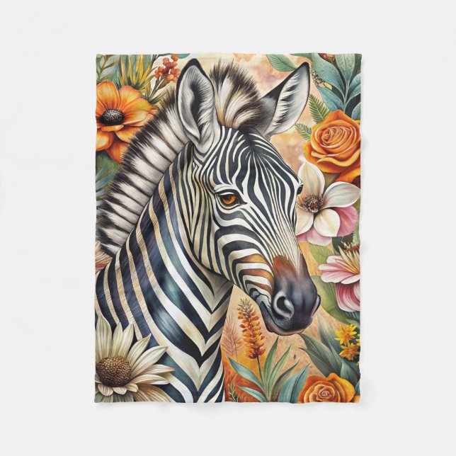 Zebra Fleece Blanket (Front)