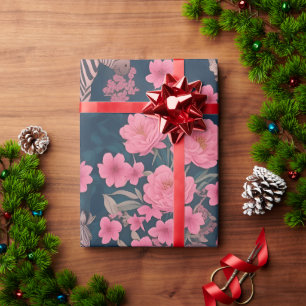 Zebra Floral Colourful Personalized Pattern Wrapping Paper