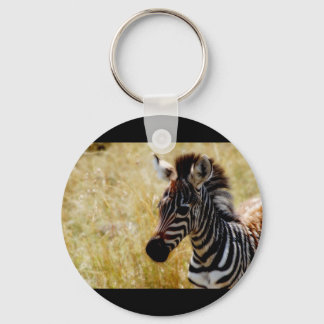 Zebra Foal wildlife keychains & key ring holders