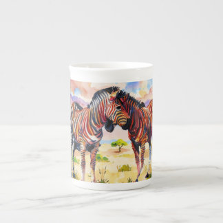Zebra friends in the Savannah Bone China Mug