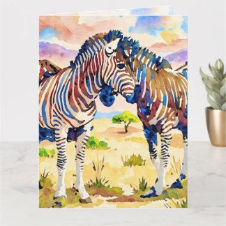 zebra friends in the Savannah Card