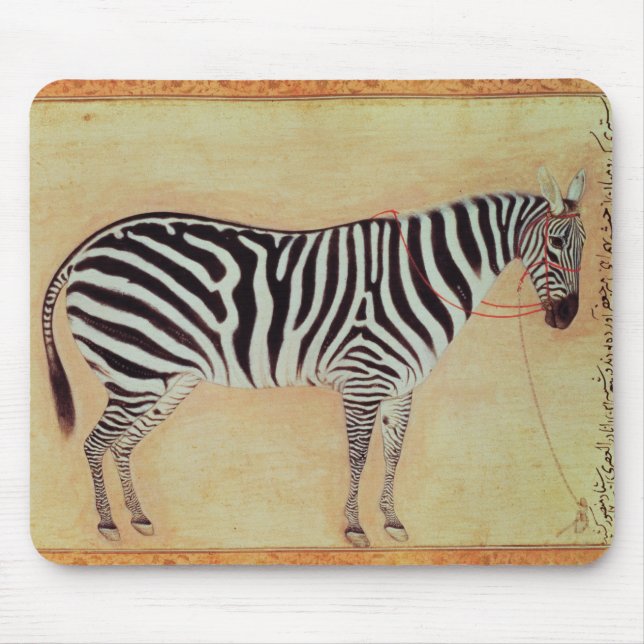 Zebra, from the "Minto Album", Mughal, 1621, Mouse Pad (Front)