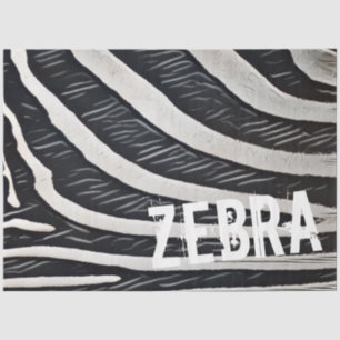 Zebra Fur Black and White Design for Animal Lover Tissue Paper