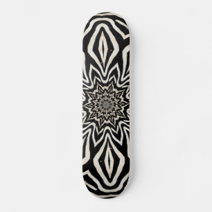 Zebra Fur Kaleidoscope Abstract Skateboard