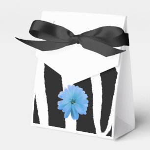 Zebra Fur Pattern with Flower Favor Box