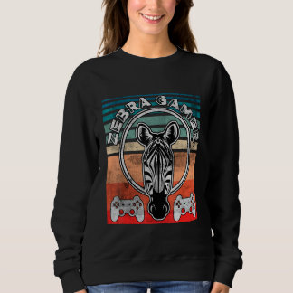 Zebra Gamer Can't Hear You I'm Gaming Zebra Gamer  Sweatshirt