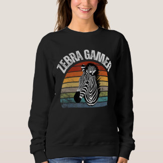 Zebra Gamer Graphic Design For Gamer Kids_1 Sweatshirt