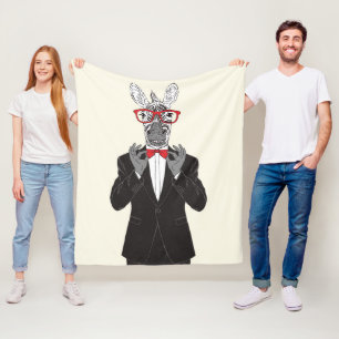 Zebra Gentleman Fleece Blanket