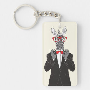 Zebra Gentleman Keychain