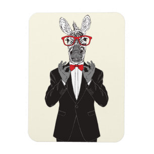 Zebra Gentleman Magnet