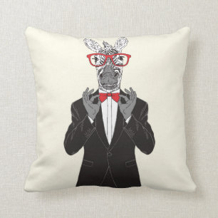 Zebra Gentleman Throw Pillow