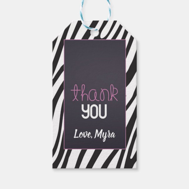 Zebra Gift Tag (Front)
