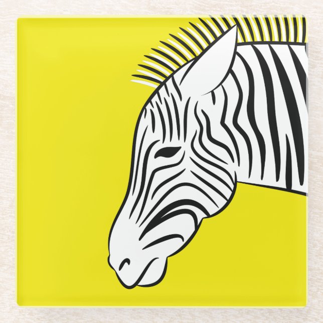 Zebra Glass Coaster (Front)