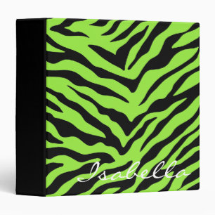 Zebra - Green Binder
