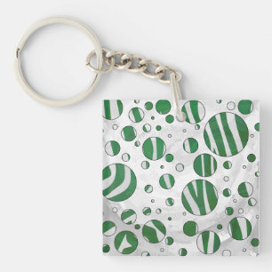 Zebra Green et White Polka Dot