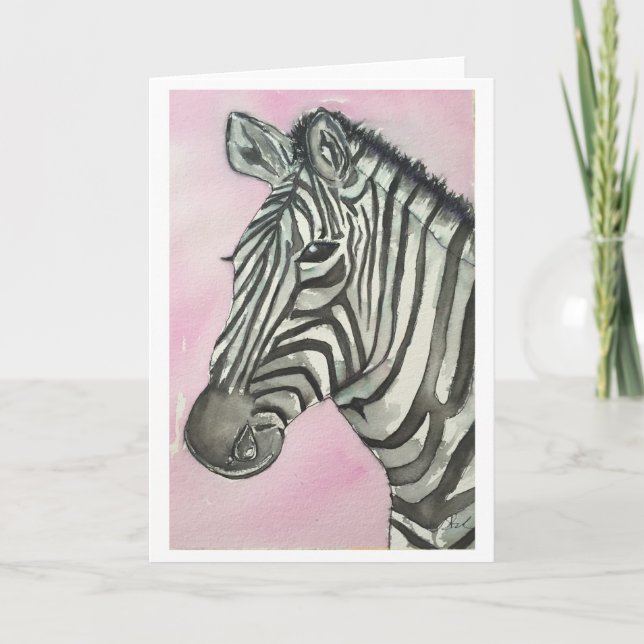 Zebra Greeting Card (Front)