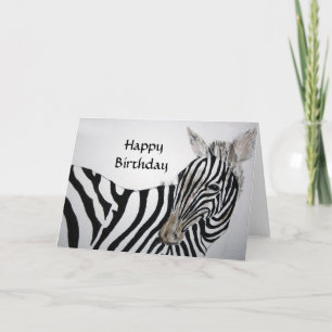 Zebra Happy Birthday Card