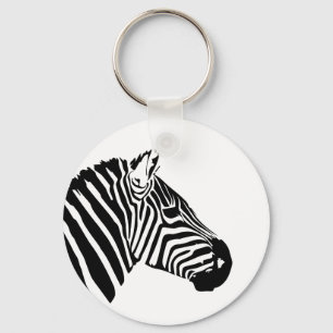 Zebra head keychain