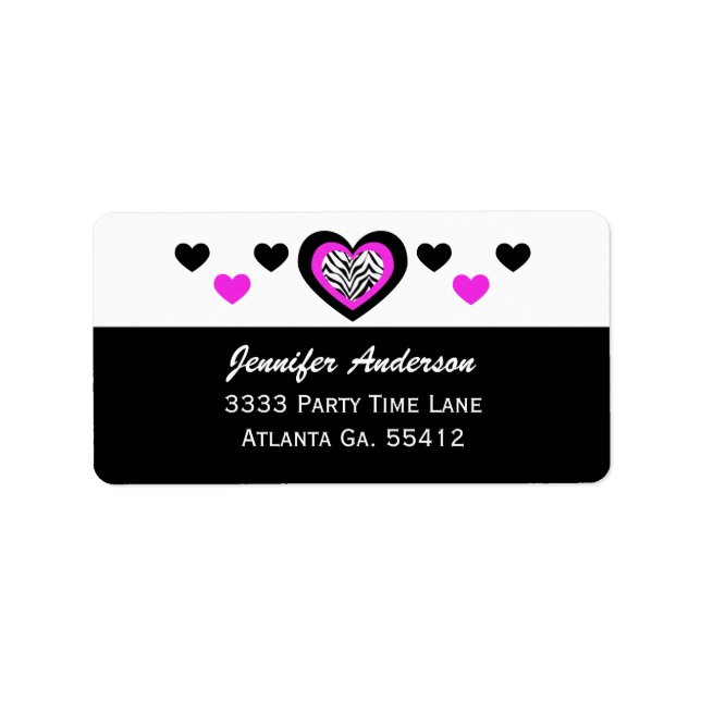 Zebra Heart: Address Labels (Front)