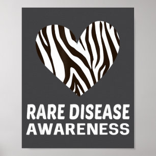 Zebra Heart Rare Disease Awareness Gift 2020  Poster
