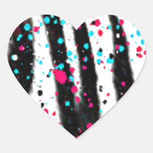 Zebra Heart Sticker