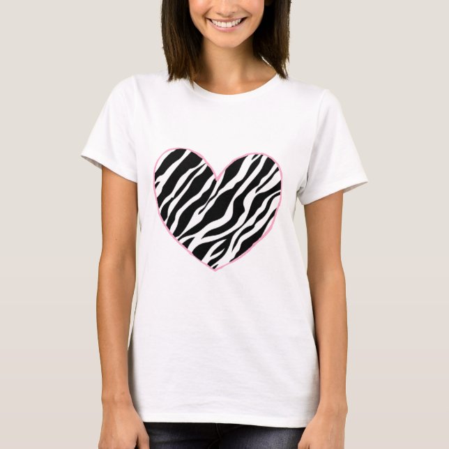 Zebra Heart T-Shirt (Front)