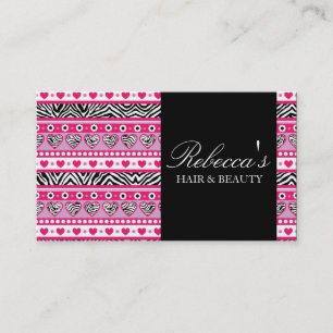 Zebra Hearts Design Business Card