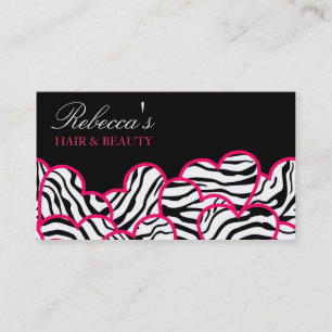 Zebra Hearts Design Carte de visite
