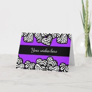 Zebra hearts Design Greeting Card