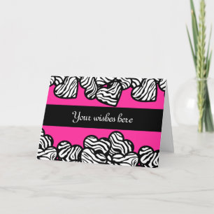 Zebra hearts Design Greeting Card