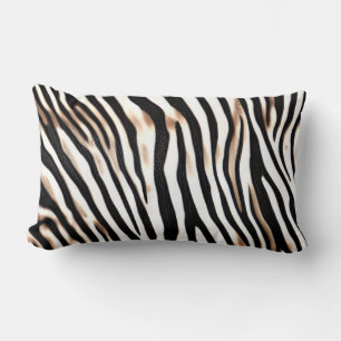 Zebra hide pattern lumbar pillow