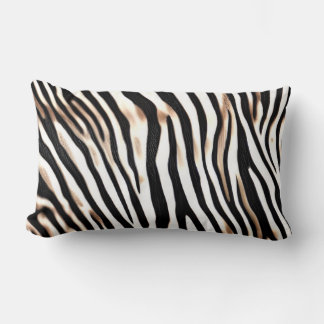 Zebra hide pattern lumbar pillow
