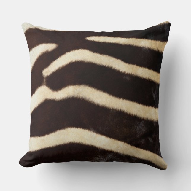Zebra Hide Throw Pillow (Front)