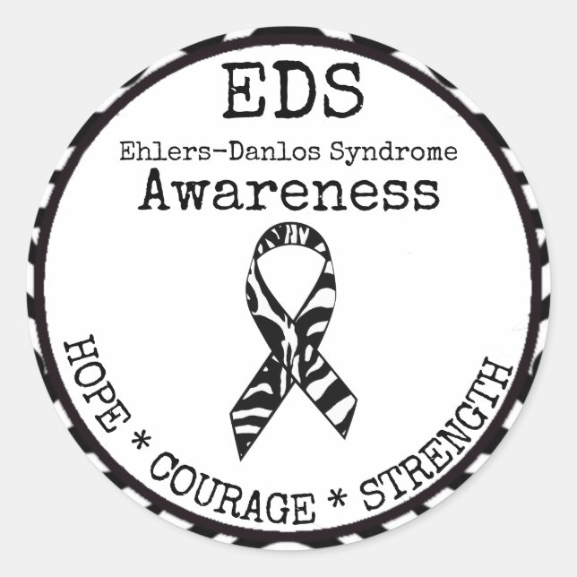 Zebra Hope & Strength EDS Sticker (Front)