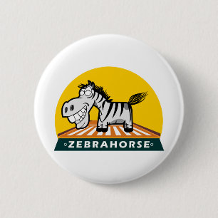 Zebra Hores 2 Inch Round Button