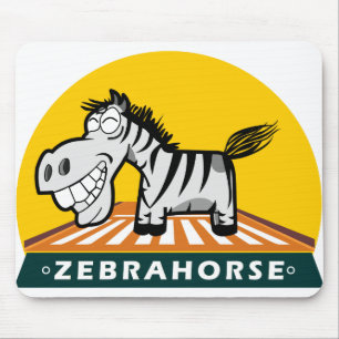 Zebra Hores Mouse Pad
