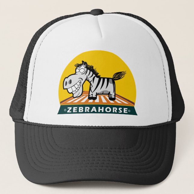 Zebra Horse Trucker Hat (Front)
