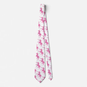 Zebra Hot Pink and White Silhouette Tie