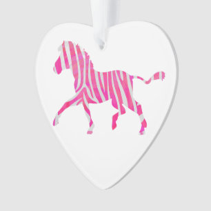 Zebra Hot rose et blanc Silhouette