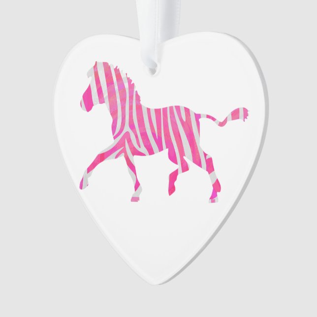 Zebra Hot rose et blanc Silhouette (devant)