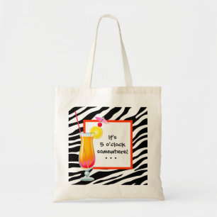 Zebra Il est 5 heures quelque part cocktail Sac de