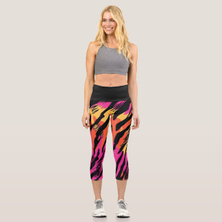 Zebra imprimer couleurs vives leggings pour elle