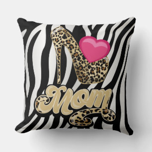 Zebra Imprimer maman Coussin / Inverser le Rose