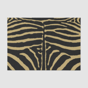 Zebra in Black and Gold Tissue Paper
