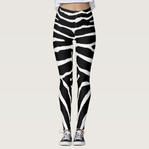 Zebra in Black and White Leggings