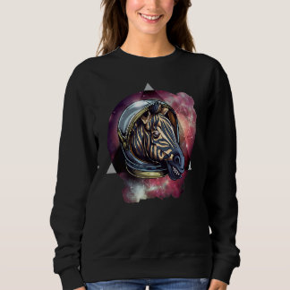 Zebra In Space For Mom Dad And Kids Sweatshirt